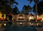 Villa Merida - Pool and Bar at Night